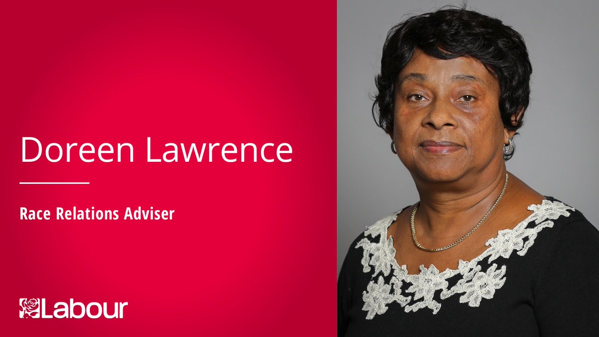 UKLabour's tweet photo. We’re very proud to announce Doreen Lawrence as our Race Relations Adviser. Doreen is one of the UK’s foremost campaigners for equality and justice. Today, she's joining Keir and Marsha de Cordova to kick off Labour’s review into the impact of #coronavirus on BAME communities. https://t.co/6x0rKOZXCF