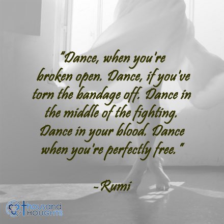 Look at how this  #Rumi quote, from  #Sufi  #Muslim tradition, is used by a  #Christian based organization depicting a cross and  #ballet #Dance is bringing people togetherGuess who hates  #unity and  #joy? BulliesThey ridicule and attack to shut it downDo NOT empower bullies