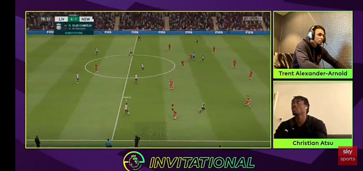 ashsteg8's tweet photo. Get in there @trentaa98 ❤
As he beats @ChristianAtsu20 who represented @NUFC in #ePremierLeague #Invitational quarter-final 4-1
#LFCvsNEW #SkySports #LFC https://t.co/mvesO75TwR