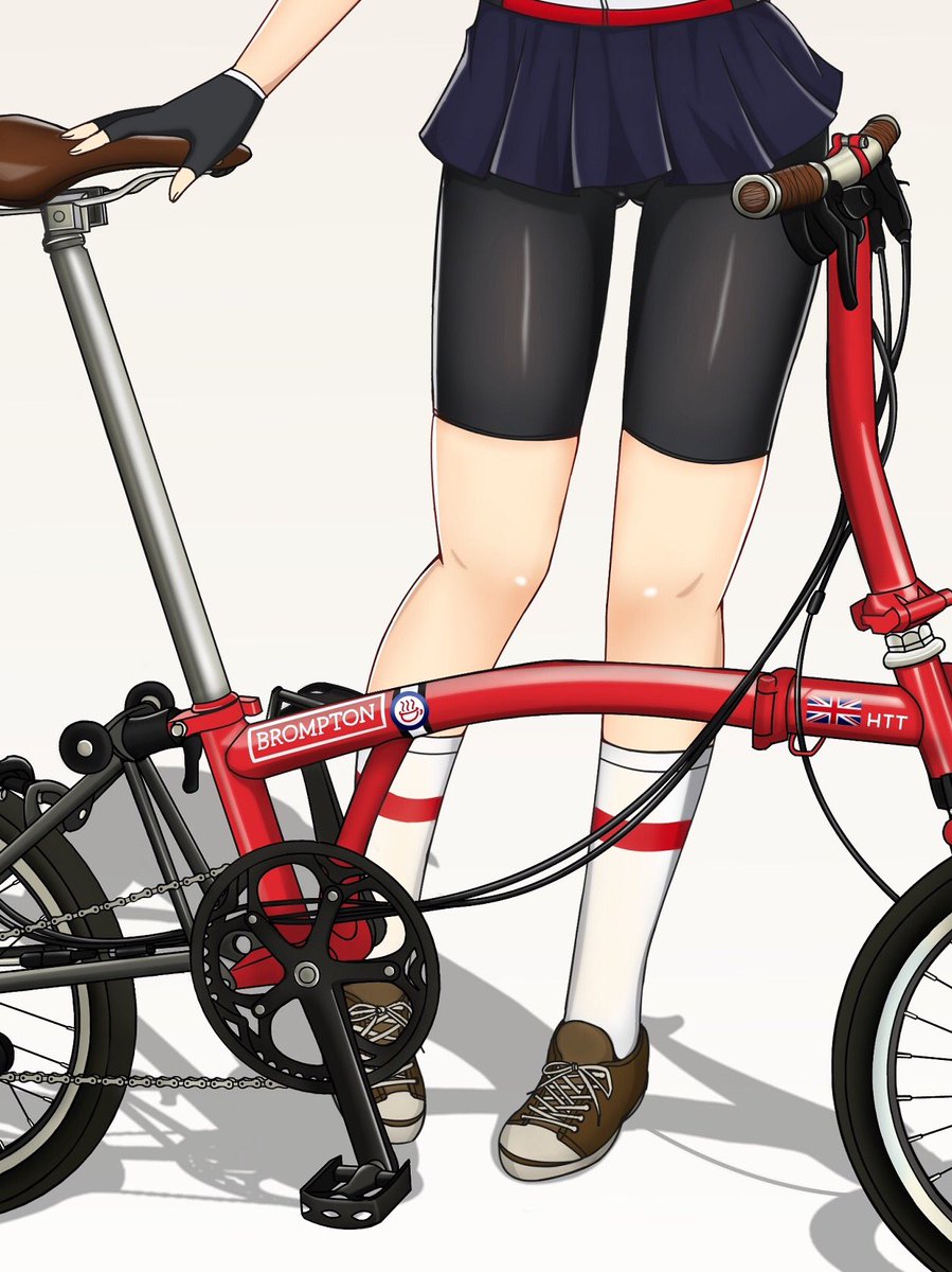 やすc サイクリング唯ちゃん描いた アニメopでお馴染みの折り畳み自転車ブロンプトンとけいおん コラボ 妄想 けいおん 平沢唯 Brompton ブロンプトン