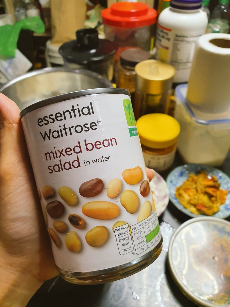 step 2: choose your beans- this thread started because there were no chickpeas left at the grocery so now we're making hummus with a can containing all* the beans- drain the water and wash off the caking agent they put in bc that shit's gross