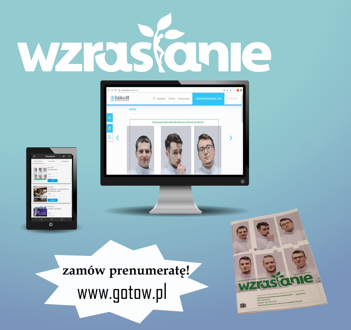Zachęcamy do prenumeraty „Wzrastania”. 
👉gotow.pl/glowna/45-wzra……
#czytamprasękatolicką, #wspieramwzrastanie