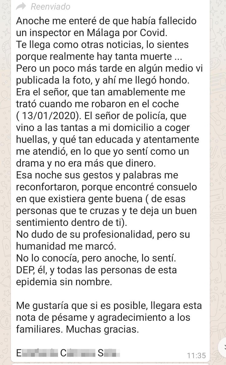 policia's tweet photo. Gracias por tus palabras. DEP. https://t.co/2rk29w78jS