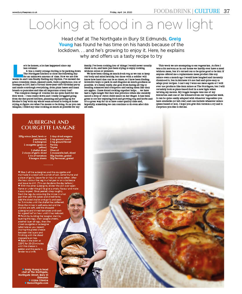 <a href="/northgatebury/">The Northgate</a> has a gem in Greig Young and he shares some foodie ideas with us in today's <a href="/buryfree/">Bury Free Press</a> Culture #food #burystedmunds