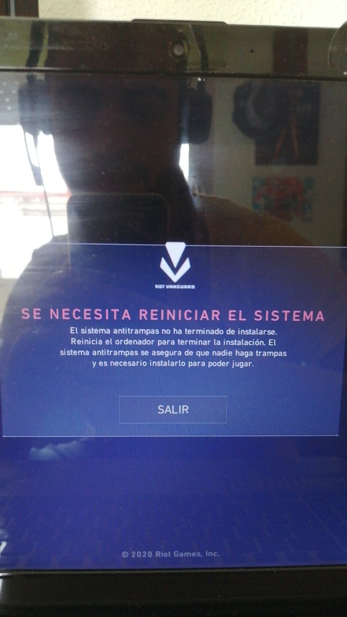 improperiossm's tweet photo. Reiniciado y reinstalado un par de veces y sigue igual rito no quiere que juegue al @VALORANTes. Alguna solucion? @riotgames https://t.co/LRjjBaMfj6