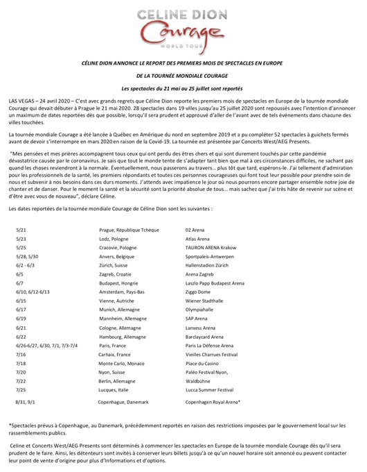 Courage Wolrd Tour Celinedionweb Com