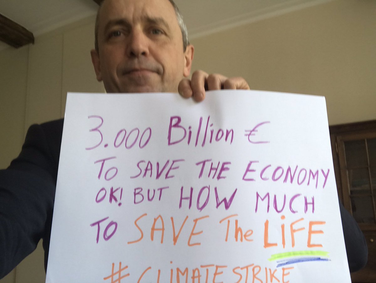 Faced with health and economic emergency, we are able to find 1000s of billions €. Very good !

Will we do the same to face the #ClimateEmergency ?

 #ClimateStrikeOnline