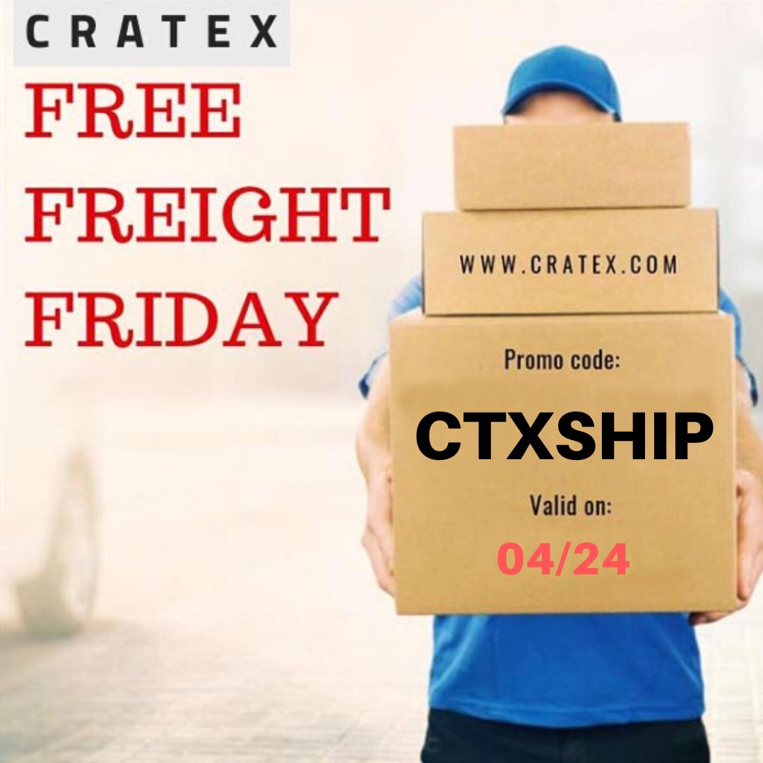 It's last Friday in April #FreeShippingDay! April Special USE PROMO CODE "CTXSHIP" TO GET FREE SHIPPING AFTER BUYING OUR PRODUCTS ONLINE! Enter the promo code at checkout. Visit LINK IN BIO to shop now 😊⠀⠀
*Promo code valid for US and online orders only! #cratex