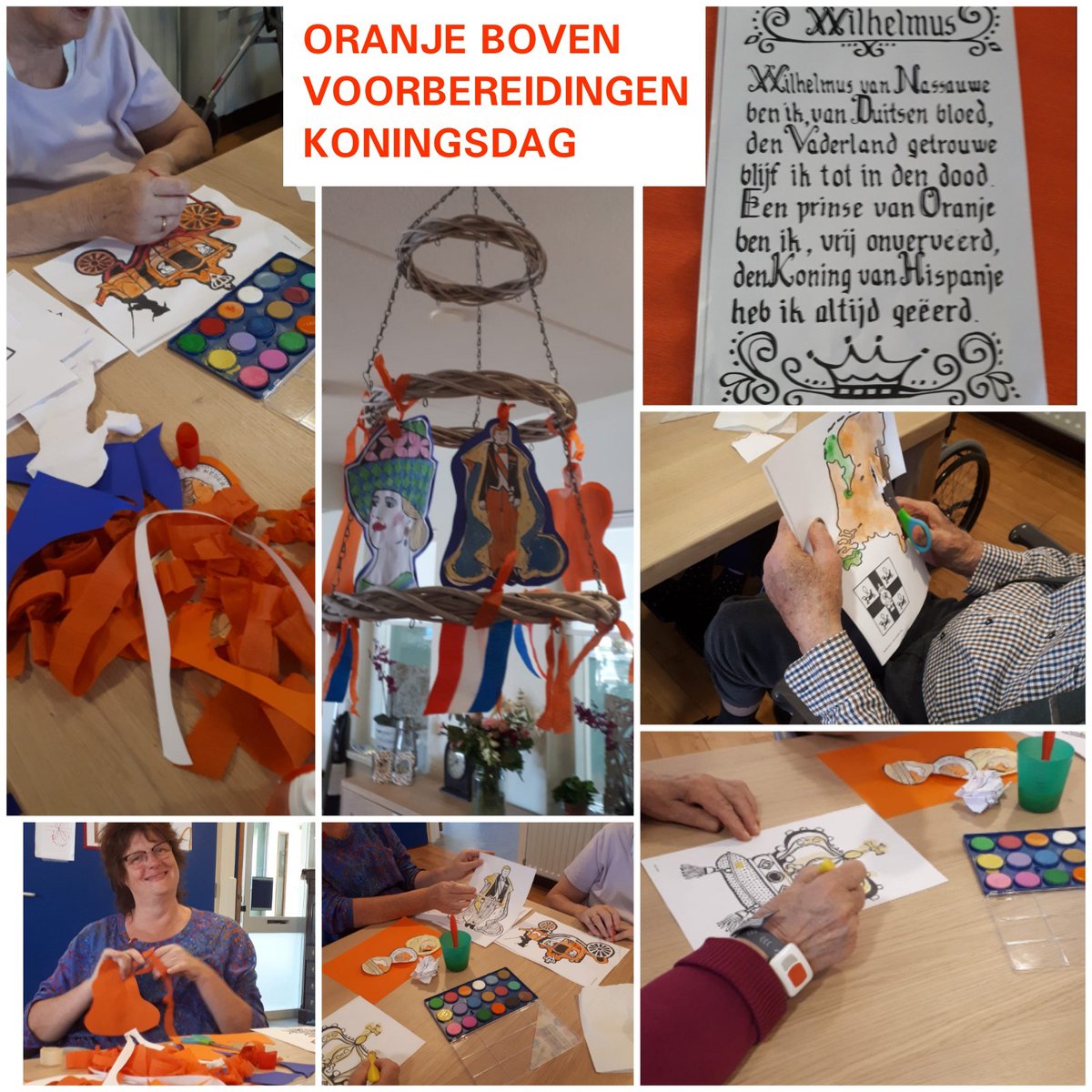 elkanderzorg's tweet photo. In het Talma Hûs in Veenwouden wordt alvast gewerkt aan de oranje sfeer van Koningsdag! https://t.co/Ty309xDmvs