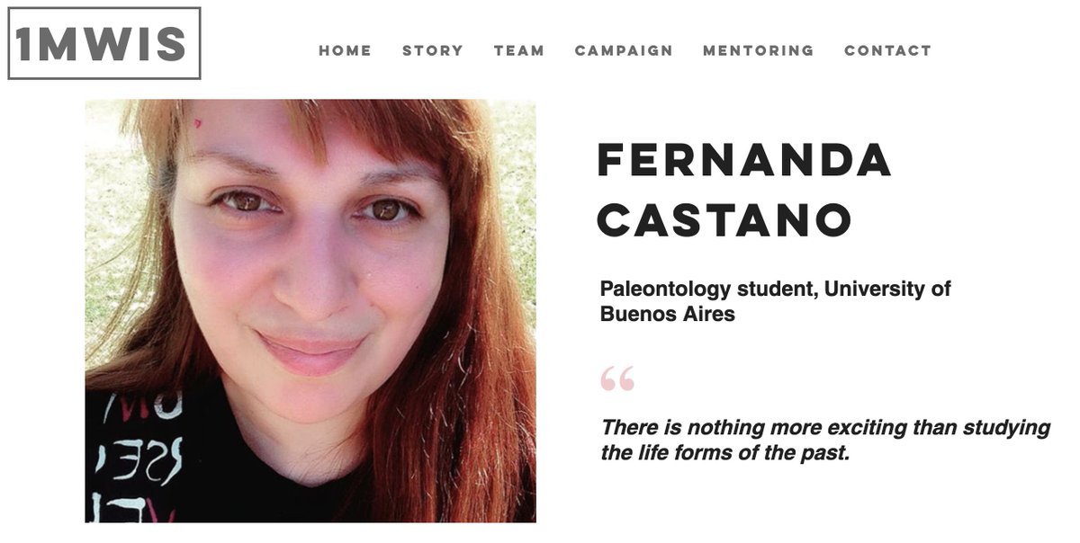 THREAD 47/51 Meet Fernanda Castano - a paleontology student from Brazil - who's studying fossils. She's been fascinated by fossils since she was 5 & reminds us to work hard but never give up. Ft & thx  @ferwen  http://www.1mwis.com/profiles/fernanda-castano