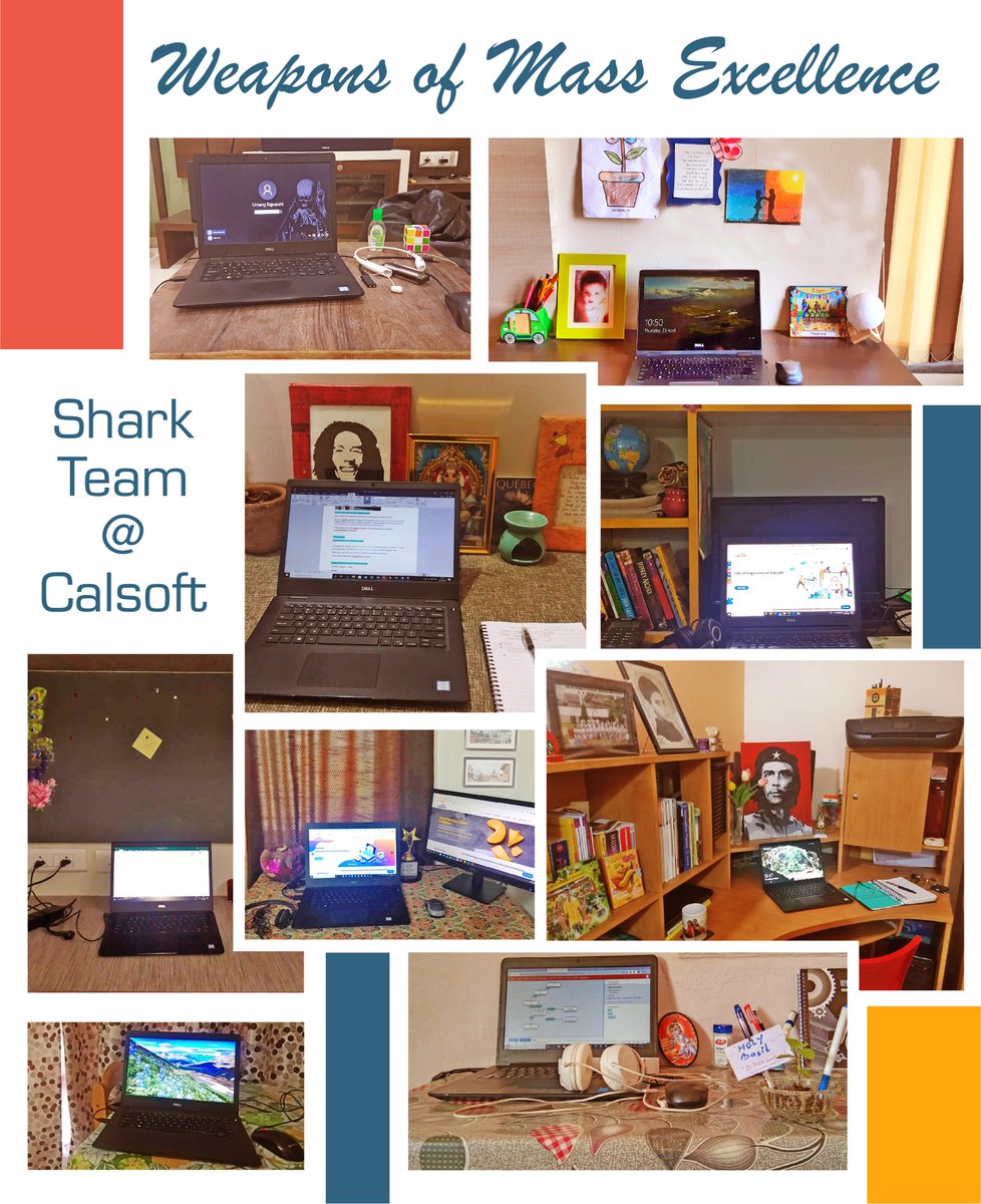 Today is #lockdownday31 in India, and we thought of giving you a sneak peek into the sacred spaces that inspire us to give our 100% despite the confinement. #feelingmotivated #unstoppablewithCalsoft #distributedteams #locationindependent #virtualteam