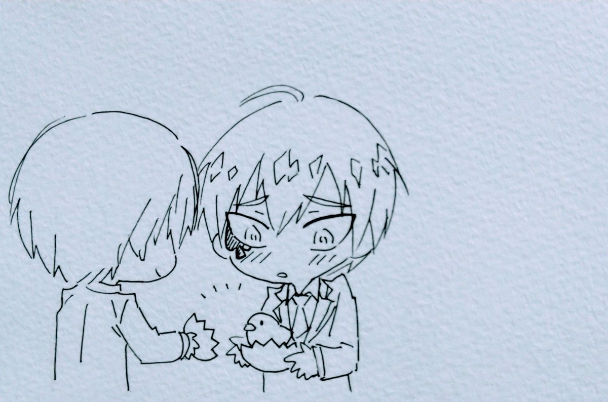 デュース♠️くんと監督生🦐くんとヒヨコ🐤

特に意味のない落書き 