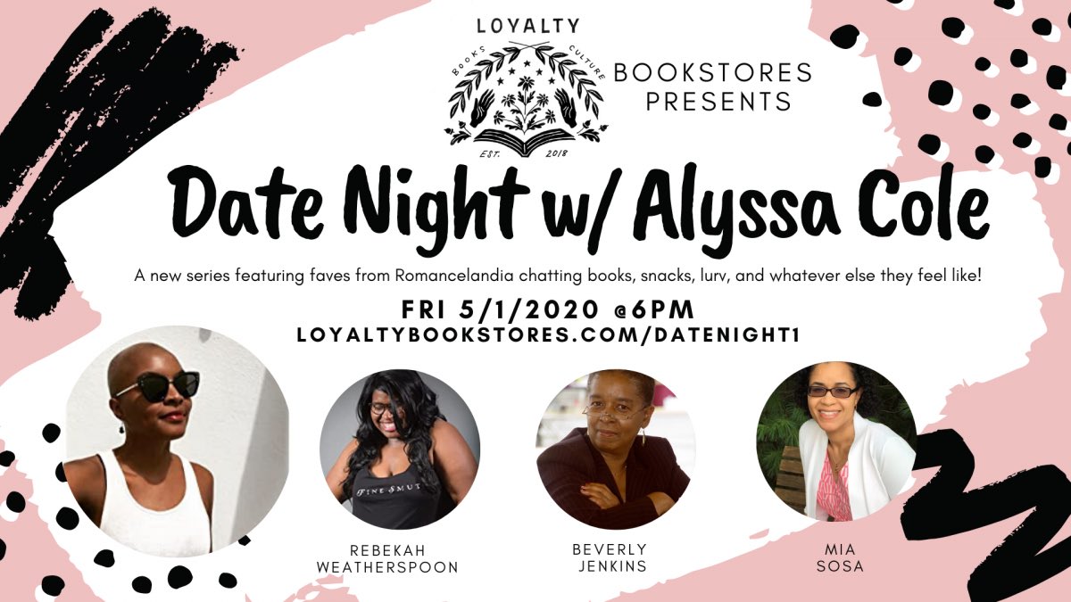 Graphic advertising for Date Night at Loyalty Books
