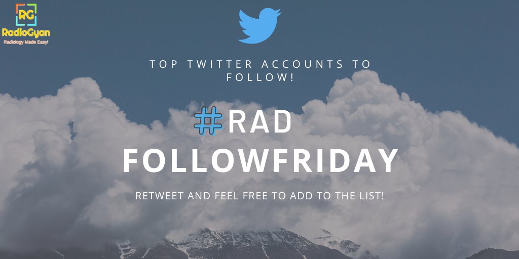 RadioGyan's tweet photo. #RadFollowFriday!
Kindly retweet and feel free to add to the list!
3 awesome accounts that #radres and #radtwitter should follow
1. @skeletalrad
2 @AdamSingerMD
3. @ASHNRSociety
#FOAMrad #FOAMed #radiology #radiogyan https://t.co/mPLD48HhuG