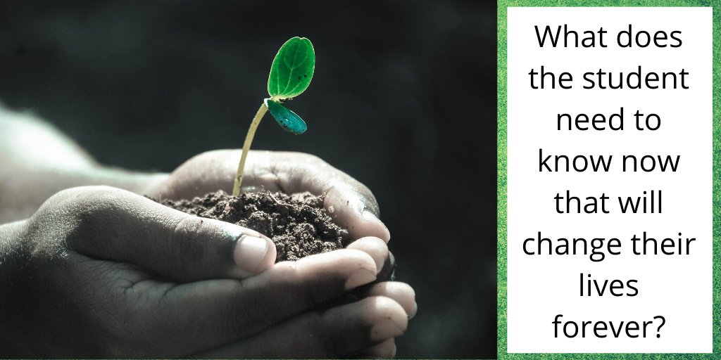 iamnoadaniel's tweet photo. I can't get the question that Dawn McMaster shared from a webinar she attended out of my mind from last night's #OnEdMentors, so I made this. This will be the guiding question for me as I continue to reflect and reevaluate the whats and whys of my teaching during #remotelearning https://t.co/QFlsCdkxKL