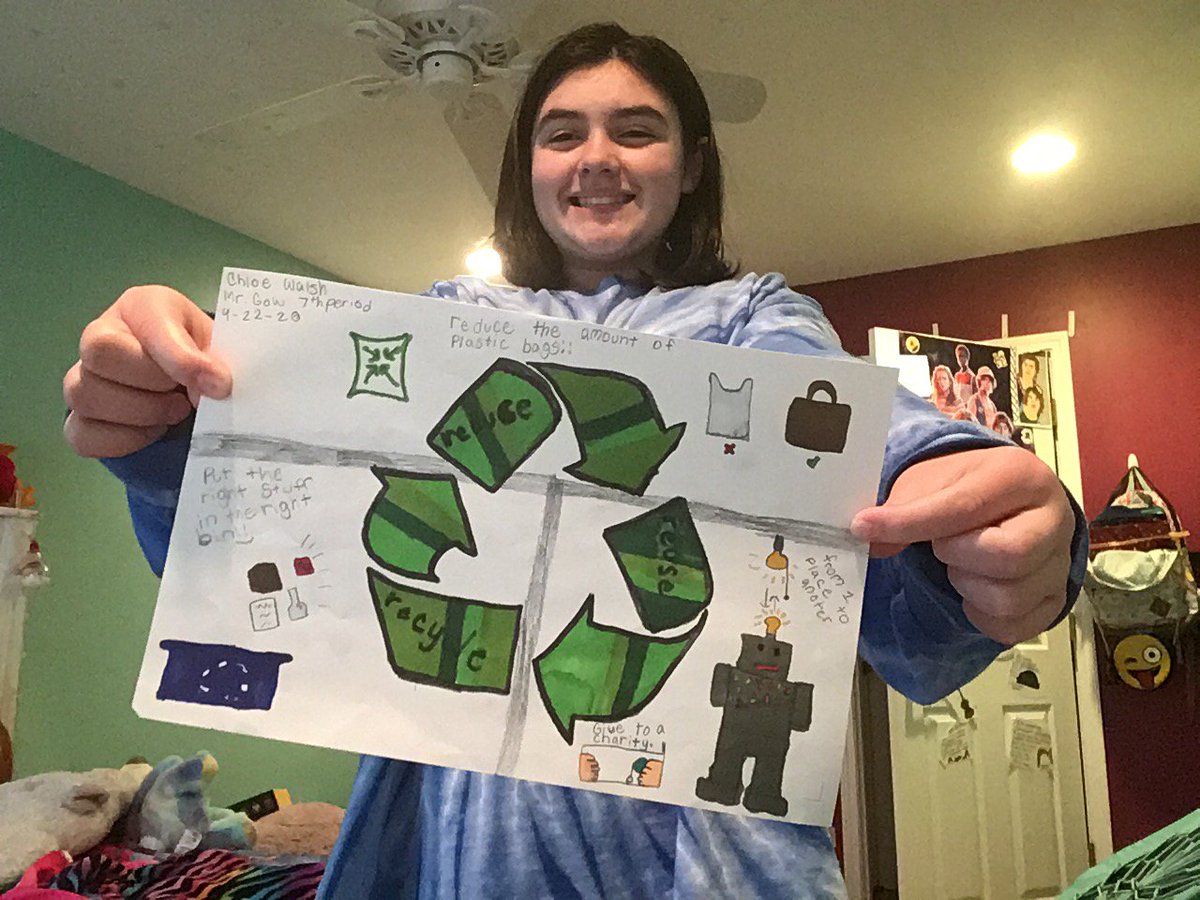 GGow135's tweet photo. @JerlingJayhawks 6th Graders celebrate Earth Day 2020! @135Learning @JerlingPFE @SenorBrownOSD @StacyWestin https://t.co/mykTn5qeJ7