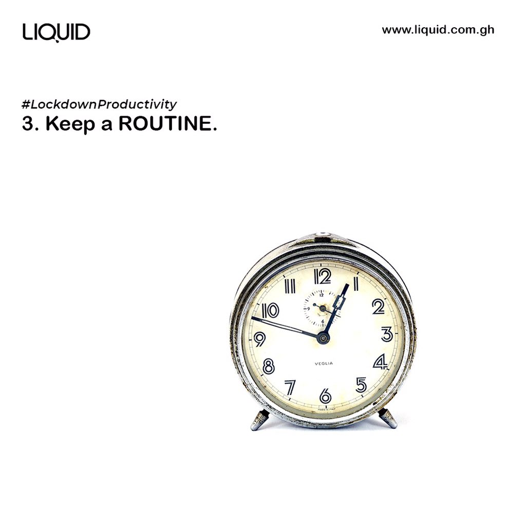 GetLiquidgh's tweet image. #KeepARoutine #Lockdown #StayHome #BeingProductive #FightCoronavirus #COVID19 #GetLiquidGh  #WashYourHands #Friday #StaySafe #April #FinancialFreedom #Lockdown #TGIF #Goals
