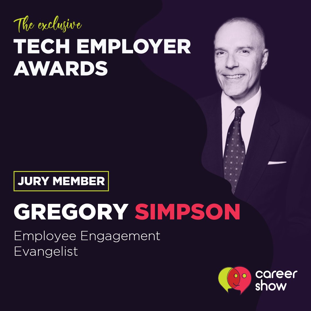 careershowtech's tweet photo. @GregoryFSimpson just became part of #TechEmployerAwards outstanding jury. Greg helps company leaders provide talented individuals with compelling reasons to join, engage, and grow with their organizations. Greg's full bio 👉 https://t.co/au99YMfRFM https://t.co/5dbjEoBkqa
