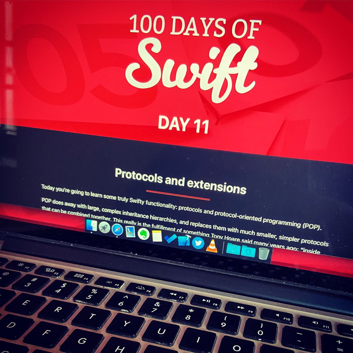 iamjayakumars's tweet image. Day 11: Protocols
100 Days Of Swift by Hacking With Swift.
Today you’re going to learn some truly Swifty functionality: protocols and protocol-oriented programming (POP)
#javascript #iosdeveloper #swiftdevelopers #androiddeveloper #100daysofswift #100daysofcode #hackingwithswift