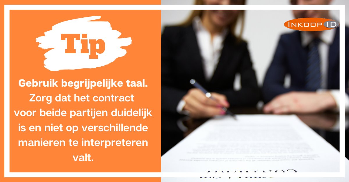 InkoopID's tweet photo. #Vrijdagtip #Inkooptip 𝘎𝘦𝘣𝘳𝘶𝘪𝘬 𝘣𝘦𝘨𝘳𝘪𝘫𝘱𝘦𝘭𝘪𝘫𝘬𝘦 𝘵𝘢𝘢𝘭.

De tip van deze week: Gebruik begrijpelijke taal. Zorg dat het contract voor beide partijen duidelijk is en niet op verschillende manieren te interpreteren valt. https://t.co/ThEngYoX1y