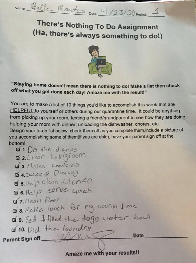 dghand's tweet photo. Students getting a lot accomplished on their “To do list” for the week! https://t.co/SXaKzPyAUz