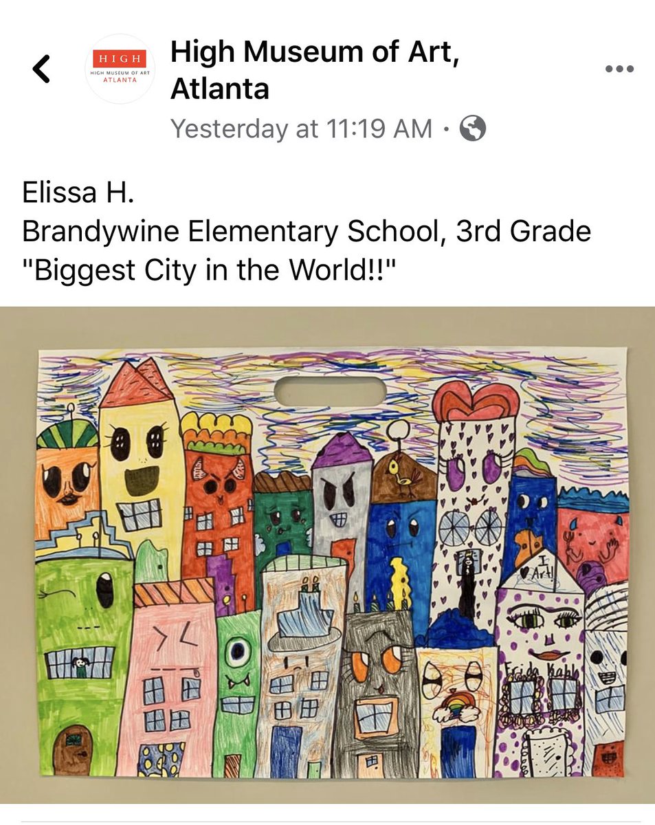 createwithkrass's tweet photo. Love seeing my students submit their artwork to @HighMuseumofArt  student online show! 🎨 @Jesbooth @FCSchoolsGA @DrJeffBearden @CatherineKeyser #forsythfinearts https://t.co/7GIjpAmbf1