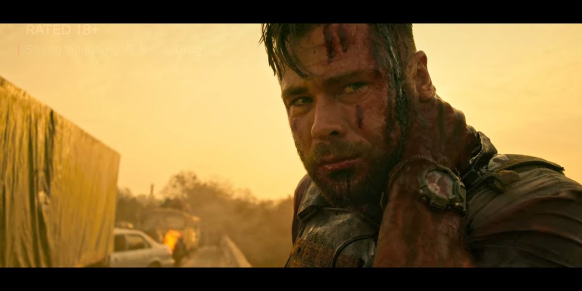 HateMeZyada's tweet image. Full on Action..
A must watch!
Chris Hemsworth on fire🔥
#Extraction #ExtractionNetflix