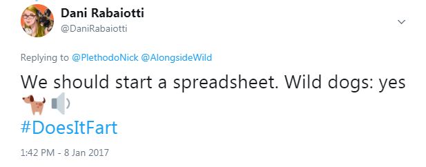 And of course, in the true nature of science, I suggested we turn it into a spreadsheet, where people could contribute their study animals.