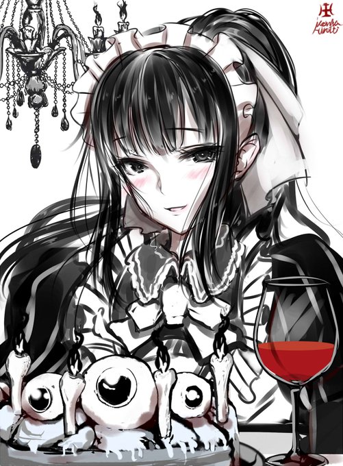 オバロ好きリア友の誕生日祝いに描きました。
戦闘メイドとメイドINナザリック製「悪魔のケーキ」
どういう付与効果があるか知らんが、さぁ我が友よ召し上がるのです💀
#オーバーロード #ナーベラルガンマ 