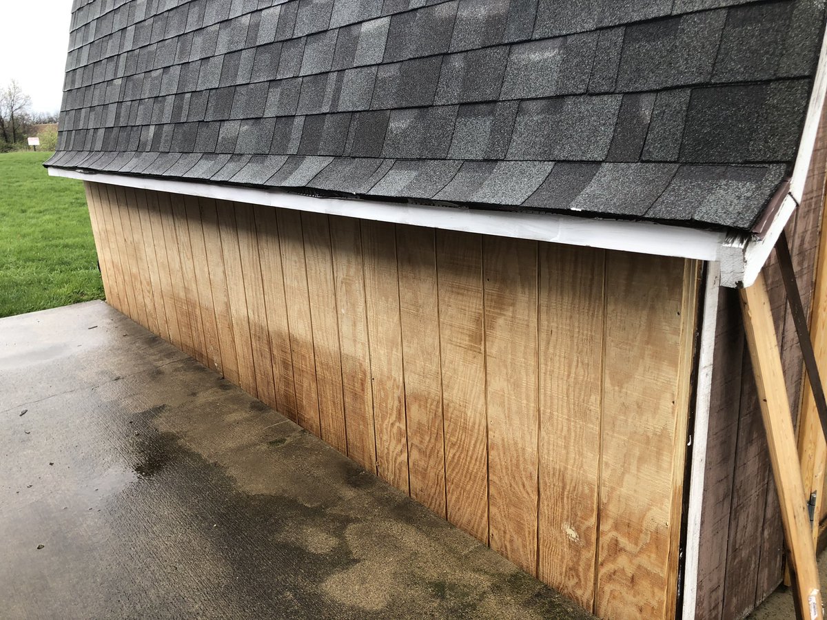 During this time of closure, lots of maintenance being done. Some of the siding replaced on storage buildings.