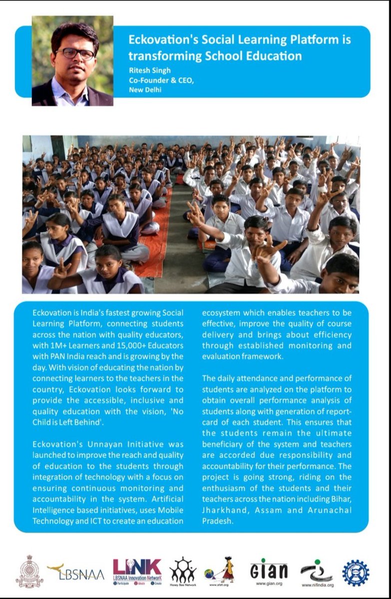 chetanvpatel's tweet image. Social Learning: Eckovation’s platform
#DigLN
#EdApp
#EdData
#EdTech
#EdTechChat
#EduVC
#ELearning
#AchievementGap
#EdGap
#EdEquity
#Educolor
#ELLs
