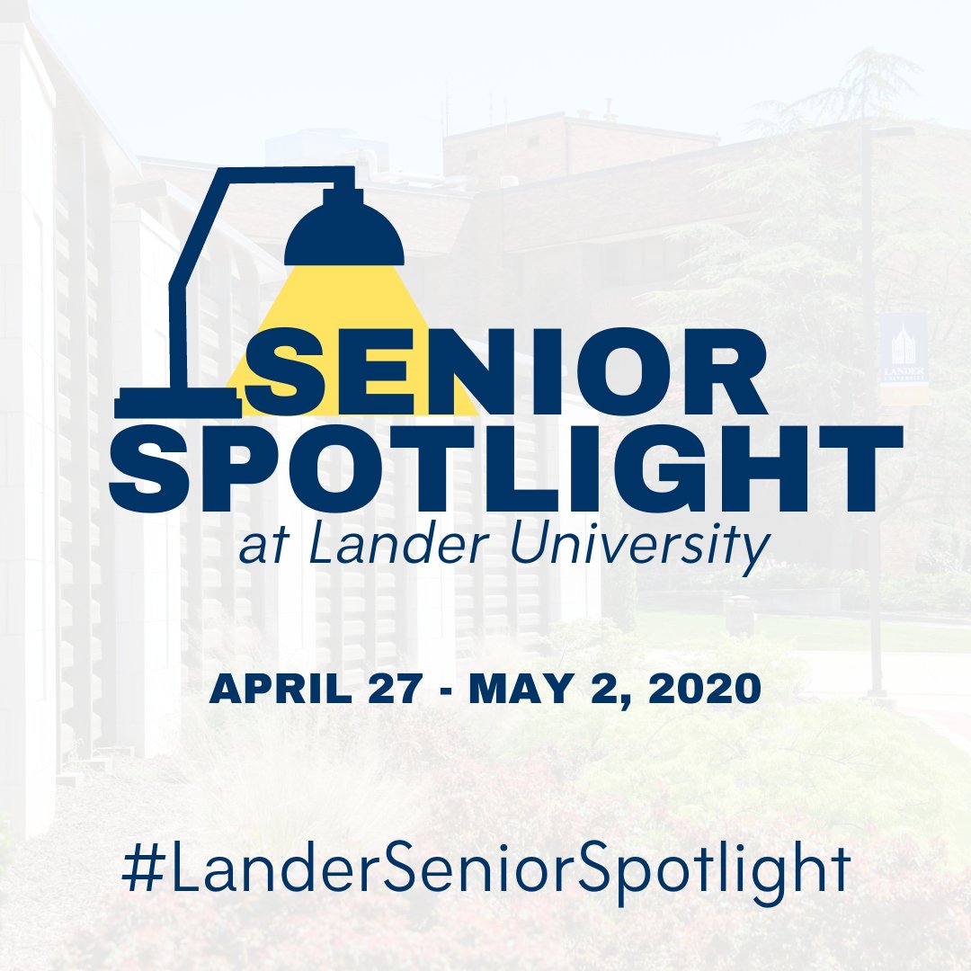 LanderUniv's tweet photo. Introducing Lander University's Senior Spotlight! Join us on Facebook and Instagram next week (April 27 - May 2) and help us celebrate our seniors by using the hashtag, #LanderSeniorSpotlight.

@Lander_OSA @LanderAthletics @LanderCampusRec https://t.co/PzdY2rJRXc