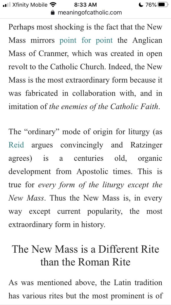 5. He also wrote that the Novus Ordo “is without splendor, flattened, and undifferentiated…truly, if one of the devils in C.S. Lewis’ The Screwtape Letters had been entrusted with the ruin of the liturgy, he could not have done it better” (Devastated Vineyard, 71)