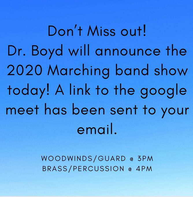 newnanHSguard's tweet photo. NHS Band/Guard members: Get excited!! #bandbandband #guardguardguard #marchingband #colorguard #bandfamily https://t.co/EkpJHAMYpD