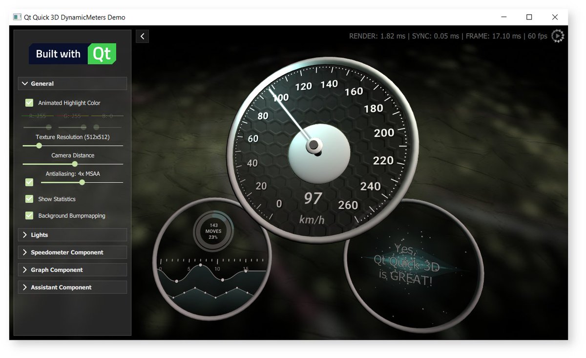 Already hyped for forthcoming Qt 5.15?! 🤩 New blog post about Qt Quick 3D DynamicMeters demo kgronholm.blogspot.com/2020/04/qt-qui… #QtDev #QML