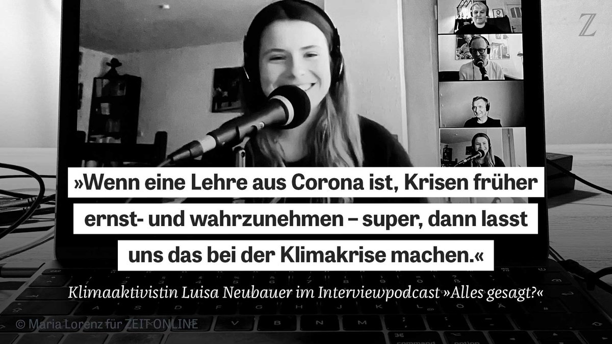 ZEIT ONLINE (@zeitonline) on Twitter photo #FridaysForFuture demonstrieren jetzt digital und mit Abstand. <a href="/Luisamneubauer/">Luisa Neubauer</a> spricht im unendlichen Interviewpodcast #AllesGesagt mit <a href="/Jochen/">Jochen Wegner</a> und <a href="/ch_amend/">Christoph Amend</a> über große Krisen, Joe Kaeser und guten Kaffee: trib.al/y15bTFa #NetzstreikFürsKlima #FridaysForFuture demonstrieren jetzt digital und mit Abstand. <a href="/Luisamneubauer/">Luisa Neubauer</a> spricht im unendlichen Interviewpodcast #AllesGesagt mit <a href="/Jochen/">Jochen Wegner</a> und <a href="/ch_amend/">Christoph Amend</a> über große Krisen, Joe Kaeser und guten Kaffee: trib.al/y15bTFa #NetzstreikFürsKlima