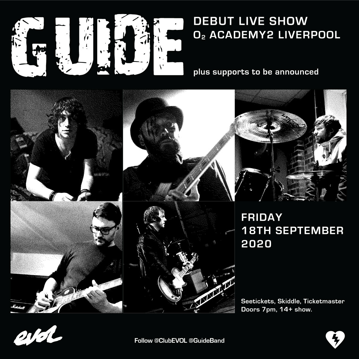 ***ANNOUNCEMENT***
Overjoyed with this one. Debut show from @Guideband2020 - the new band project fronted by <a href="/ANDREWJMETCALFE/">Andrew J Metcalfe</a> formerly of <a href="/SoundOfGunsUK/">Sound Of Guns</a> on Friday September 18th <a href="/O2AcademyLpool/">O2 Academy Liverpool</a>. Good and proper. Tickets already flying out. Get stuck in: bit.ly/GuideLpoolTix