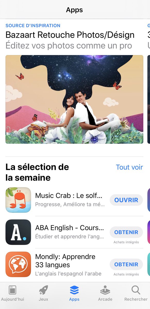 Woooow ! Selection of the week on @AppStore ! Thank you @Apple ! 🙏🎼🦀@AppStoreGames @AppStoreJP @GautierCapucon @llcoolj @arstechnica @iosninja_io #StayAtHome #Alwaysplaying #MusicEducation #MusicForAll #readingmusic #perceptivememory #musicapps #musicgames #iPadapp #iPhoneapp