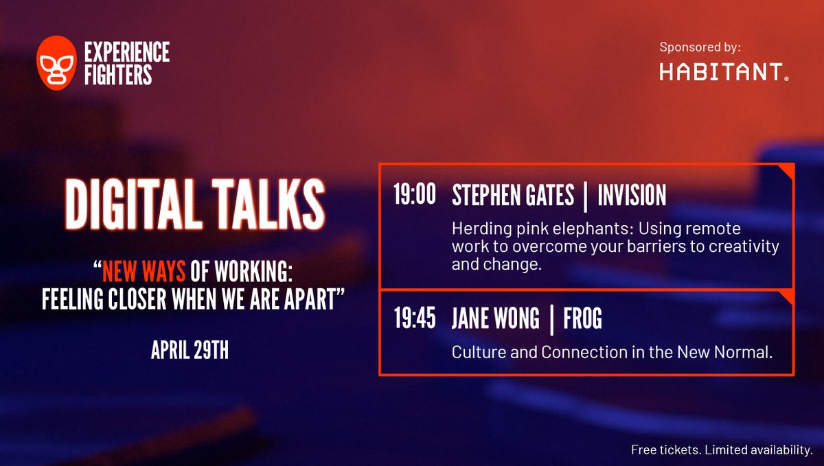 Check out the program for the first Digital Talks event on April 29th at 19:00 CEST. Join <a href="/sdgates/">Stephen Gates</a> and <a href="/janekatewong/">Jane Kate Wong</a> who will discuss new ways of working and connecting in a time where we need to be creative and address change. 🚀
Register:bit.ly/EXFDigitalTalks