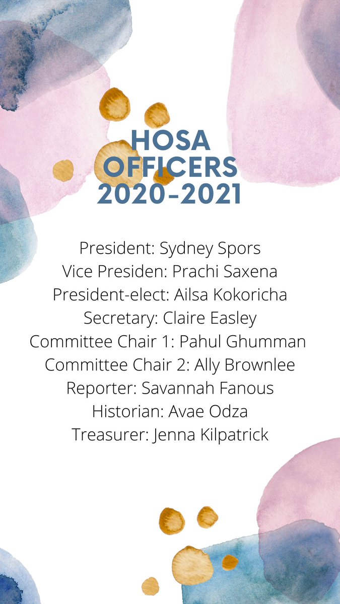 HOSA_Lovejoy's tweet photo. Introducing next year’s officers! https://t.co/quuNjI7c2a