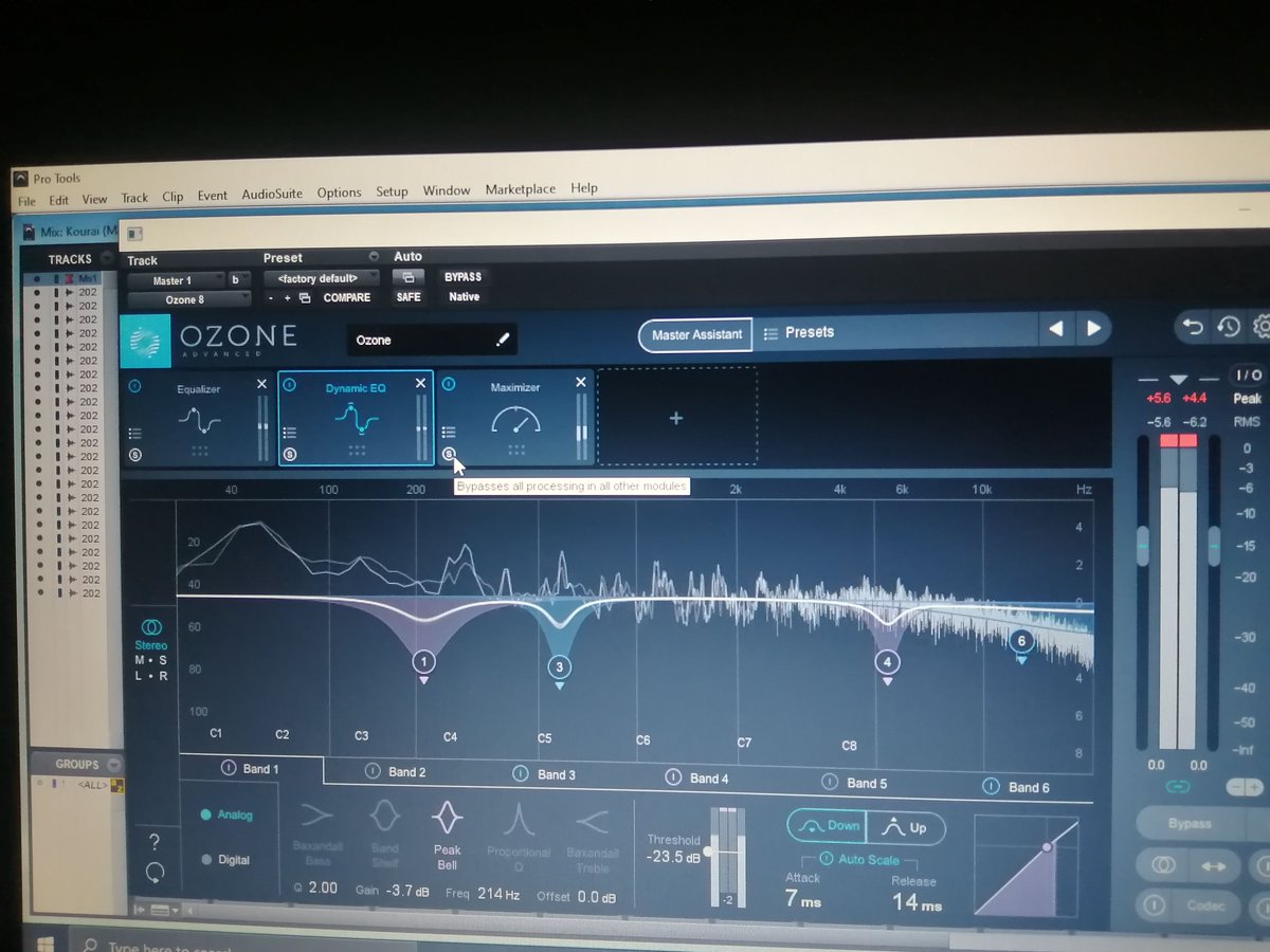 MikeeHendricks's tweet photo. Now doin' some #soundmastering for my upcoming single. 🤭 #EDM #house #electronicmusic #musicproducer @izotopeinc #ozone8 https://t.co/8iEMsTR3bz