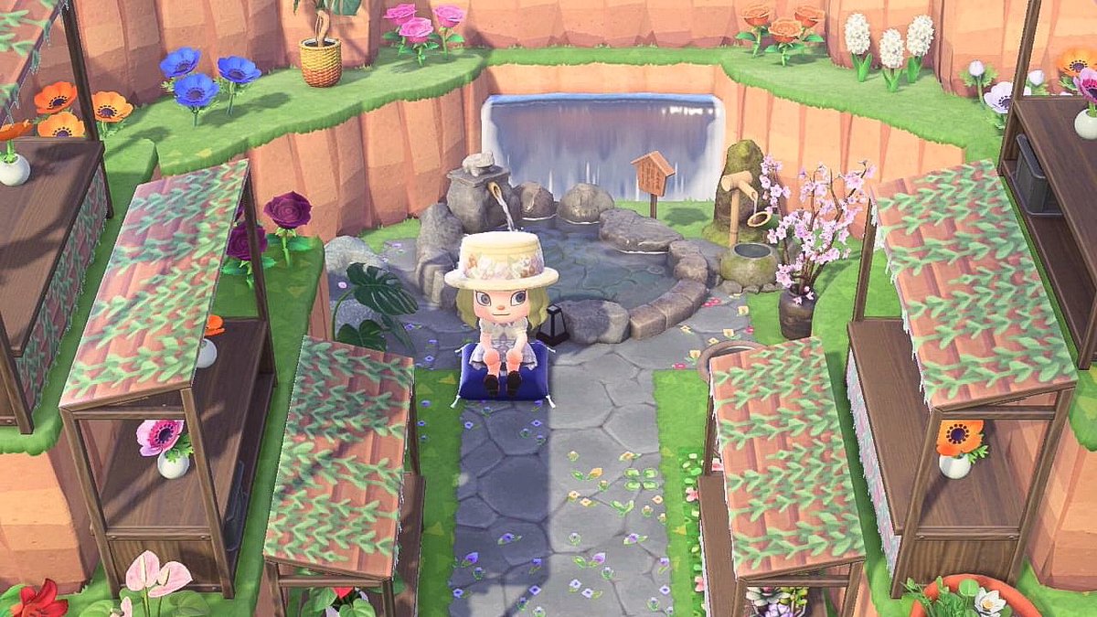 capsulebutt's tweet photo. Okinawan inspired hanging gardens 🌱💐⛩ #ACNHDesign https://t.co/yd7ROYWuJG