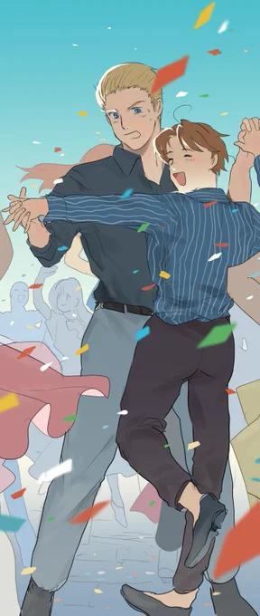 ヘタリア描いてるときの「そこに居て欲しい」みたいな感覚はやっぱり大好きで手放したく無いなぁと思う 