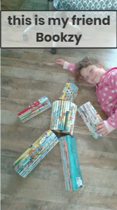 PrimroseLibrary's tweet photo. To celebrate Earth Day and our love for reading, some @Primrose_School students made art out of recycled books and other printed word materials for our latest Virtual Library Maker Challenge. #RIReadsAtHome #SLRIReadsTogether #RILibraryWeek2020 @RIDeptEd https://t.co/WfCHErlco5