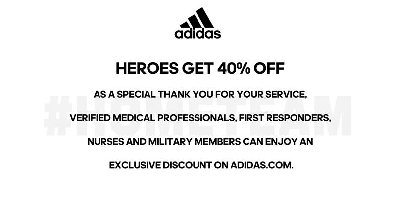 adidas discount for healthcare workers