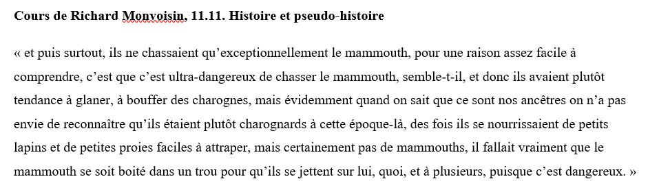 Richard Monvoisin, dans son cours de zététique à l’université de Grenoble, est aussi de cet avis…