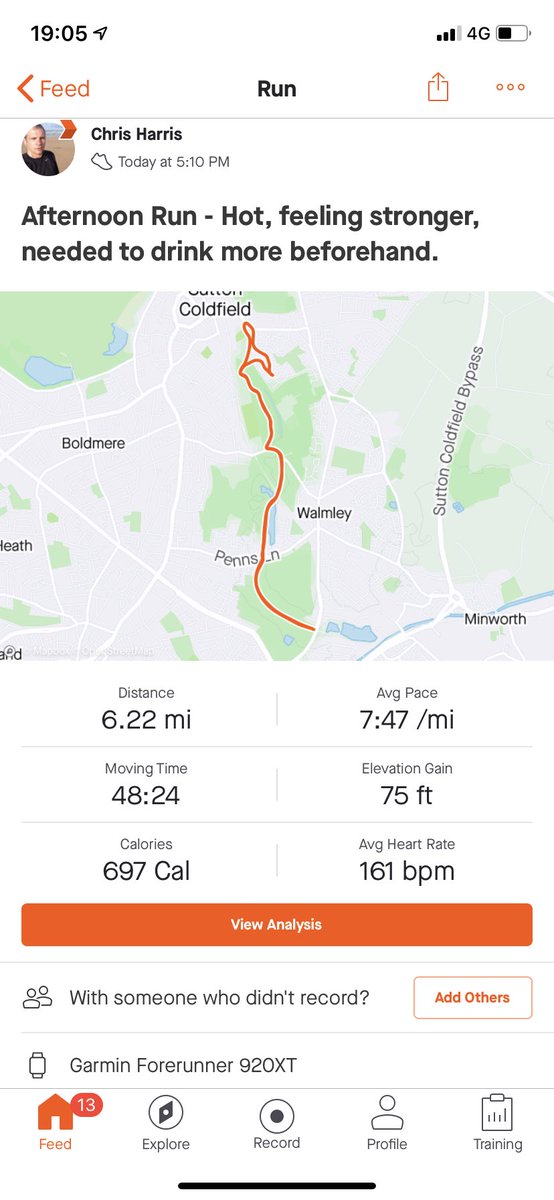 Chris Harris (@chiphaz77) on Twitter photo Finishing the working week with a 10k for #NHSSweatySelfie and <a href="/Bham_Childrens/">Bham Children's Hosp 💙</a> Took a moment to think of colleagues across the Trust on such a sad day. I didn’t have the privilege of working with Dr Rasiah but he clearly made a big impression on many people. 😔 Finishing the working week with a 10k for #NHSSweatySelfie and <a href="/Bham_Childrens/">Bham Children's Hosp 💙</a> Took a moment to think of colleagues across the Trust on such a sad day. I didn’t have the privilege of working with Dr Rasiah but he clearly made a big impression on many people. 😔