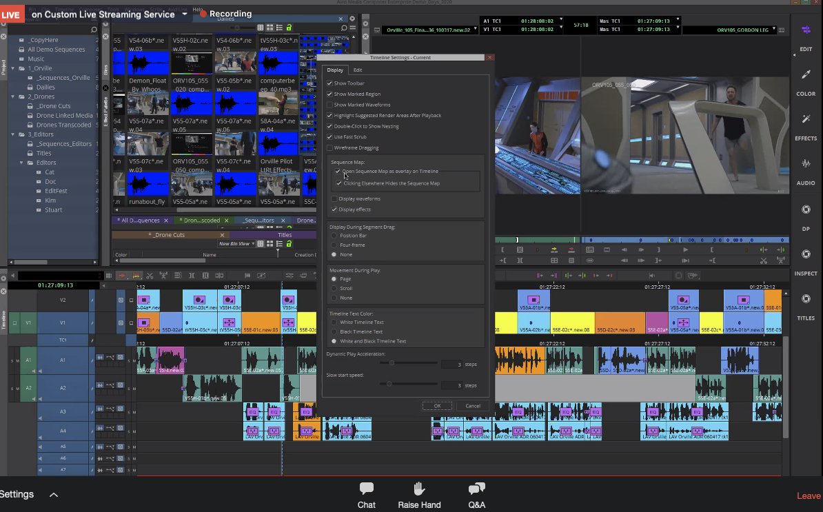 New: Media Composer 2020.4 - Sequence Mapping.Customize overlay. Make it draggable.