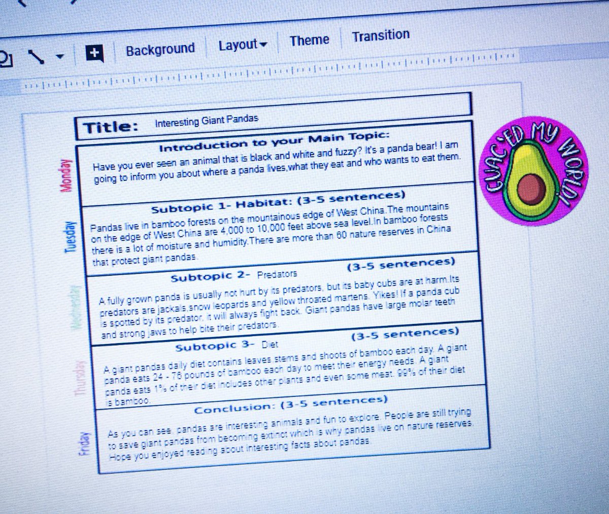 I’m learning so much this week as my kiddos complete their Informational Writing drafts. 🐼📝 #CISDRocks @CityViewElem