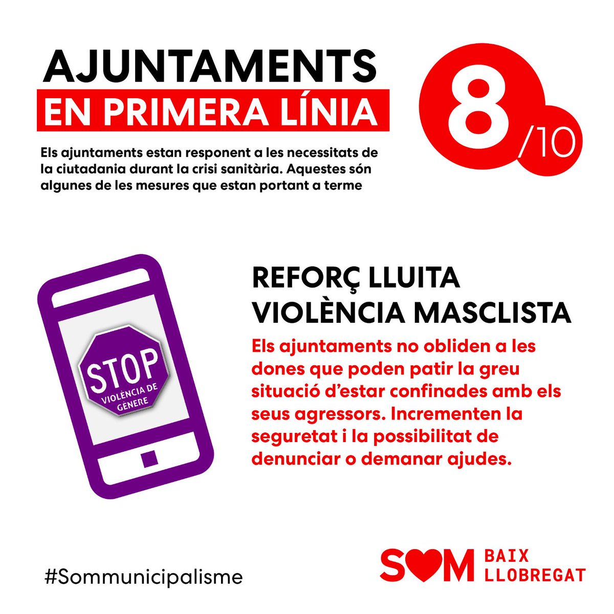 PSCVallirana's tweet photo. 🏫 Ajuntaments en primera líniaℹ️ .
🔟 mesures dels ajuntaments socialistes del #baixllobregat ❤️per donar solucions a la ciutadania durant aquesta crisi #covid19 .

8️⃣👉🏻 contra la #violènciamasclista #somMunicipalisme #graciasayuntamientos https://t.co/nTKIy5m55Z